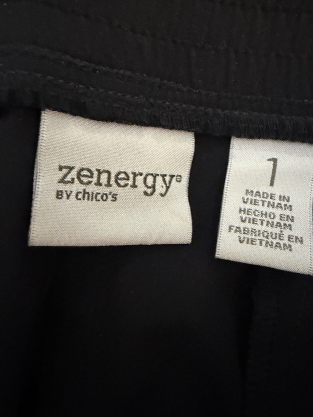 Zenergy by Chico’s Women's Black Zip-Pocket Jogger Pants Size 1 - Picture 7 of 10